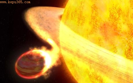 这颗叫做WASP-12b的行星是银河系中表面温度最高的行星――约1500摄氏度。但是，它可能在未来1000万年内被自己的母恒星完全吞噬。