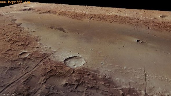 火星发现奇特瘦长环形山：长达380公里(图)