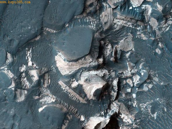 火星洪水证据(图片提供：NASA/JPL-Caltech/University of Arizona)
