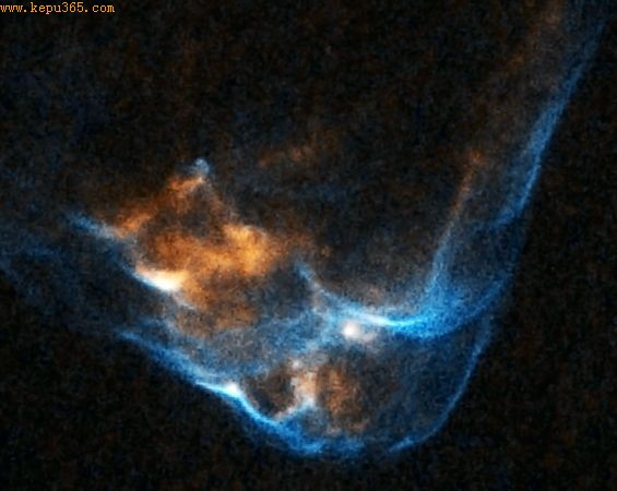年轻恒星形成波浪(图片来源：ESA/NASA)