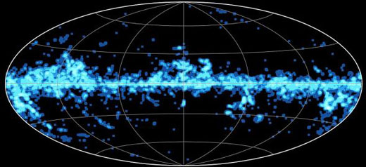 普朗克望远镜共观测到银河系的大约1万个“寒冷核心”。这一区域由温度极低的气体和尘埃构成，一些“寒冷核心”的温度只比绝对零度高出7度