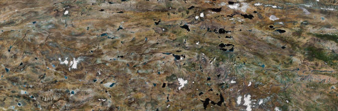 可可西里局部卫星图像