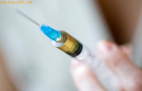 A syringe and needle