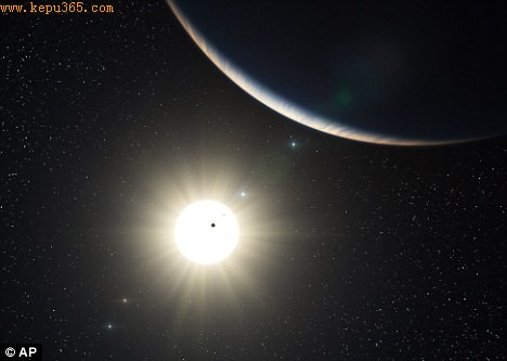 Discovery: An artist's impression shows the planetary system around the sun-like star HD 10180
